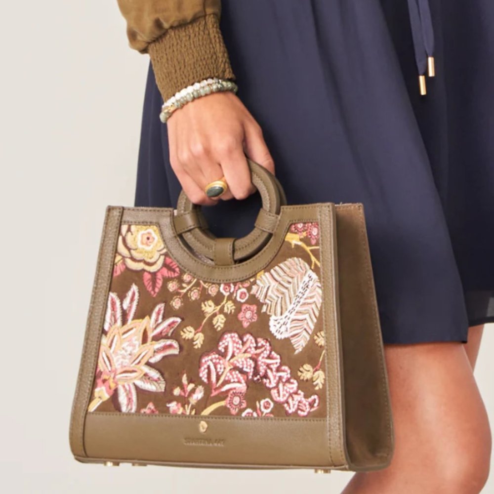 NWT Spartina 449 Siren Sienna Satchel Jones Hundred Tree of Life